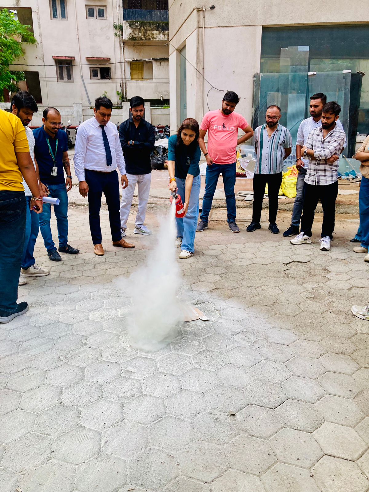 Hands-on fire drill practice